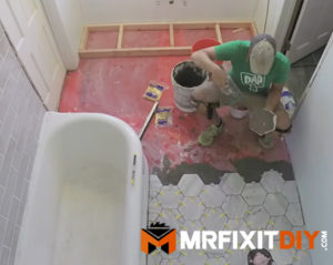 How To Tile A Bathroom Floor Diy, Where To Start Tiling A Bathroom Floor