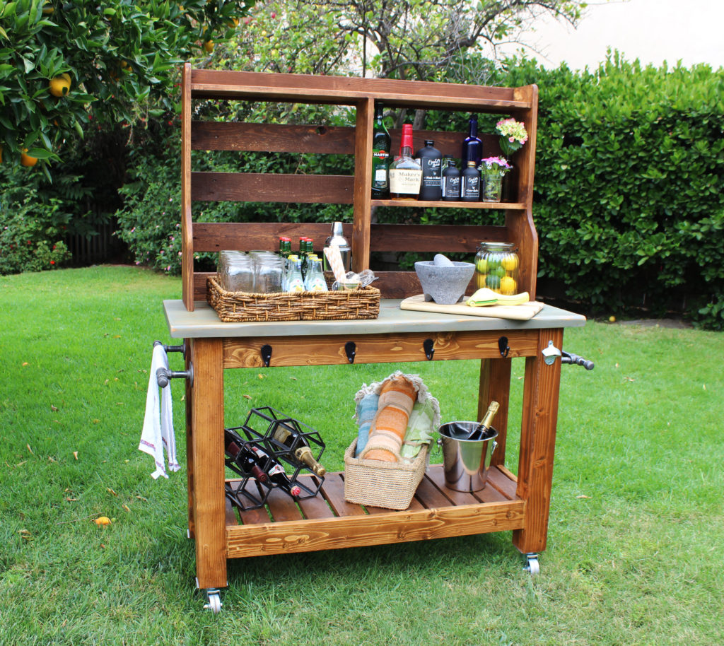 DIY Potting Bench Inspired Bar Cart Plans Mr. Fix It DIY