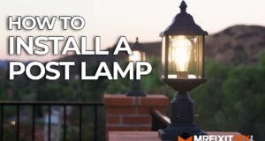 how to install a post lamp
