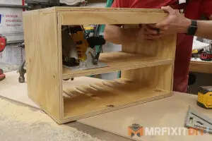 installing a wall cleat on a cabinet