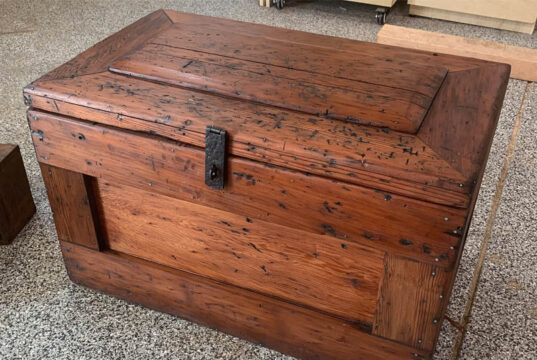 restoring 100 year old tool chest minwax